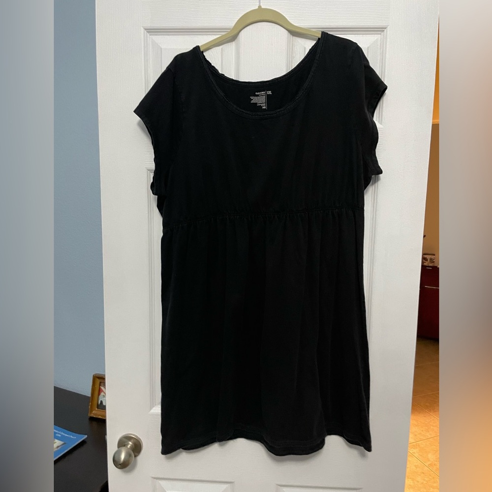 Old Navy Black Short Sleeve Women's Cotton Dress